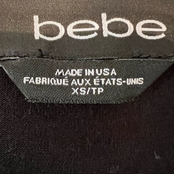 Bebe Long Sleeve Obey All The Rules, You Miss All the Fun Crop Top - Picture 4 of 5